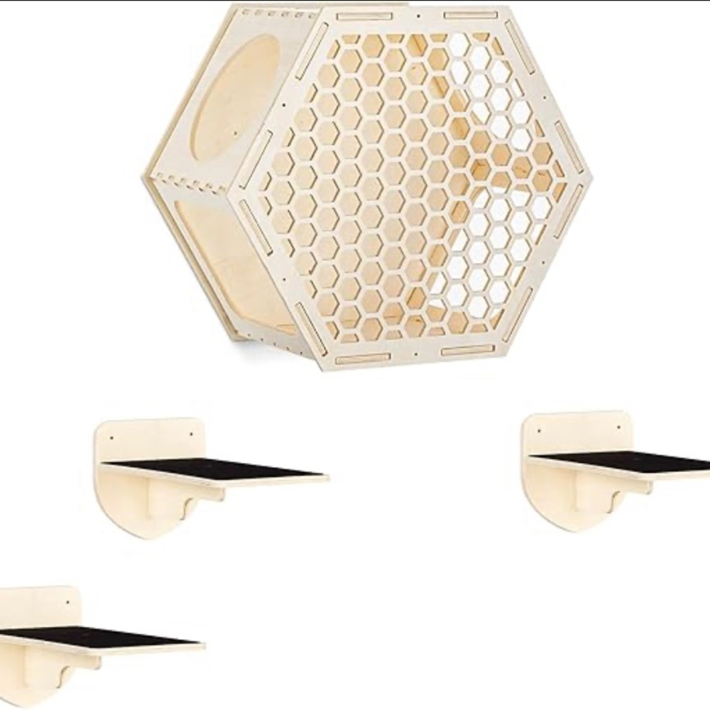 Honeycomb Wall mount cat shelf’s X’s 2